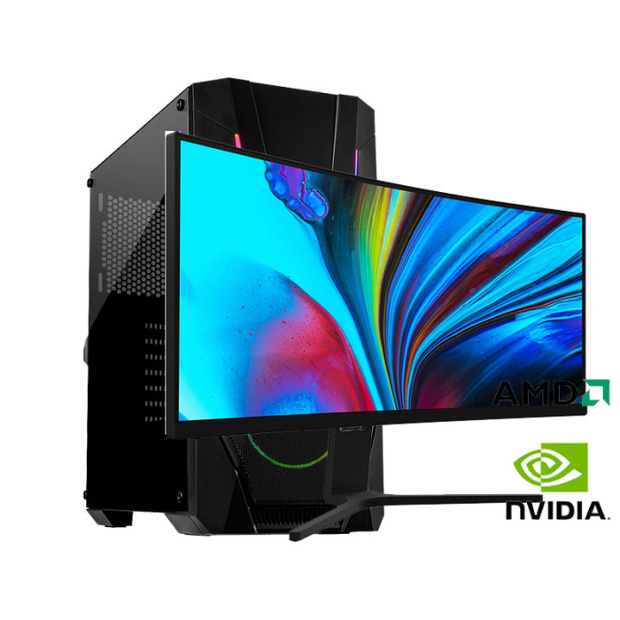 Gaming računar Ryzen 5 5500, 8GB, 240GB, GTX 1650 4GB i Xiaomi Curved ...