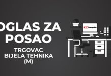 Konkurs za posao: Trgovac bijela tehnika (muškarac), maloprodaja